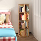 4 Tier Rotating Bookshelf 360 Display Spinning Bookshelf Revolving Bookcase