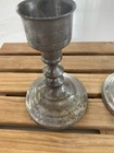 Pair Of Preisner Handcrafted Pewter 6    Weighted Candlesticks  2220