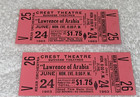 Lawrence Of Arabia 2 Unused 1963 Original Crest Theater Tickets Peter O toole Pi