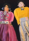 Handmade Cloth Dolls Vintage Beaded Folk Art Native American Velvet Dress 10  