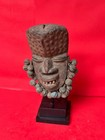 Rare Antique Bamileke Mask With Bronze Bells On Stand  cameroon  9 