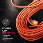 50ft Power Outdoor Extension Cord   Indoor - Waterproof Electric Drop Cord Cable