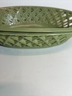 Vintage    Plastic Fast Food Basket   set Of 2   green