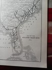 1910 Dated Train Route Map Atlantic Coast Line All Railroads Stations Fl Ga Nc 