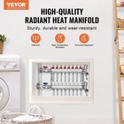 Vevor 8 - Branch Radiant Heat Manifold 1 2  Pex Tubing Manifold Stainless Steel 