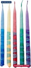 Dripless Hanukkah Candles   Tapered Multicolor Chanukah Bulk Candles Value 45 Pa