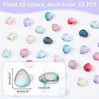 1box 150pcs 10 Colors Transparent Spray Painted Glass Beads Top Drilled Beads