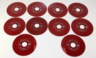 10 Vintage Thomas Edison Voicewriter Blank Ruby Red Translucent Diamond Discs