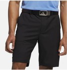 New Men s Adidas Black   Hemp   Brown Flat Front Golf Shorts 9  Inseam