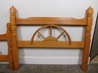 Solid Maple Vtg Wagon Wheel Bed Rustic Twin Size Cowboy Headboard Foot 1 2 Bunk