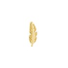 7 5mm Feather Baby Stud Earrings Real 14k Yellow Gold