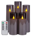 5pcs Flameless Tea Light Candles Moving Flicker Led Tea Lights With Timer Remote