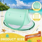 Baby Beach Tent  Pop Up Uv Sun Shade For Infant Toddlers  green    Porta