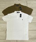 Nwt Polo Ralph Lauren Men   s Custom Slim Fit Mesh Polo Shirt -olive white   S-2xl