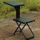 3-in-1 Vintage Iron Foldable Table And Chair Set portable Folding Desk