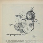 Vintage At t Bell System Print Ad 1966 Time Go To Pieces On You Pocket Watch