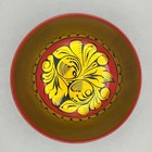 Vtg Ussr Khokhloma Hand Painted Wooden Bowl Gold Red Black Russian Folk Art 5 5 