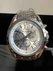 Akribos Xxiv Men   s Watch Stainless Steel Chronograph Style Silver Dial New Needs