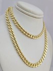 Real 10k Gold Hollow Miami Cuban Link Chain Necklace 24 Inch 6mm Mens Real