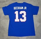 Men s Nfl New York Giants Odell Beckham Jr  13 Blue T-shirt Jersey Size Large