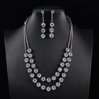 Floral Alloy Jewelryset Necklace Earring Bracelet Bridal Wedding Party Jewelry