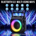 Karaoke Machine  Portable Bluetooth Speaker With 2 Wireless Mics For Adults     