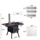 Camping Wood Stove Stainless Steel Camping Tent Stove Burning Stove With 3 Pipes