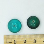 Glass Beads Blue Teal Transparent Disc 10mm  Pack Of 10  Made In India 