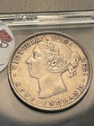1890 Newfoundland 20 Cents Canada World Silver Coin Queen Victoria W  Case 