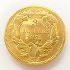 1874 Three Dollar Gold Piece   3 Gold Indian Head Princess   Rare Low Survival