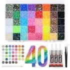 40000 Pcs Resin Jelly Rhinestones For Bedazzling Kit  40 Colors 3mm Flatback