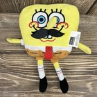 2013 Sponge Bob Squarepants Mustache 8  Plush Figure Stuffed Animal Nickelodeon