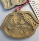 Lot Of 2 Brown Bag Cookie Art Mold Cat 1988 Angel 1992