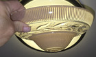 Vintage Art Deco 3 Hole Atomic Ufo  Glass Ceiling Light Shade 3 Chain Fixture