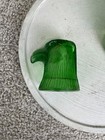 Vintage 11  Empoli Glass American Eagle Bird Decanter Bottle Green