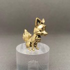 Brass Fox Miniature Figurine Statue  2