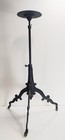 Antique Ornate Cast Iron Tripod Extendible Rolling Plant Stand Table Base 32-41 