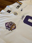  nwt  Lsu Tigers  9 Joe Burrow Stitched Jersey White  2020 Patch  adult Large 