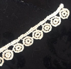 Antique Ivory Ecru Crochet Lace Sewing Embellishment Ribbon Baby Trim 1 Yard 21 