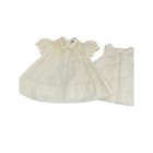 Carriages Baby Girls Smocked Embroidered  Vintage Slip   Dress 6 Months  Yellow