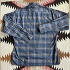 Vintage 1950s Mens Arrow Sanforized Cotton Shirt Plaid Rockabilly Sz M - Blue