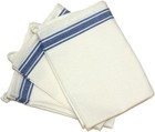 Charming Blue Striped Dish Towels - Vintage Cotton Set Of 3 For Kitchen