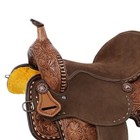 Handmade Floral Western Horse Barrel Saddle Leather Tack Set 10 -18  Free Ship