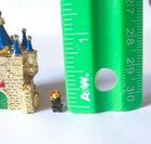 Vintage Shd Trinket Box Pewter Thimble Castle With Tiny Miniature 