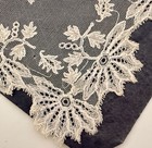 Antique Hand Embroidered Netlace Scarf  - Old Store Stock  Zz590