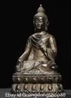 11 6  Old Tibet Bronze Gilt Carving Buddhism Shakyamuni Amitabha Buddha Statue