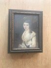 Antique Victorian Woman  8x10 Jewelry Dresser Box W carved Wood glass  mirror