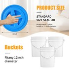 Bucket Lids 5 Gallon Leakproof Screw Seal Airtight Food Grade Reusable 4 Pack