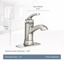Moen Hensley Ws84414msrn Bathroom Faucet Spot Resistant  Brushed Nickel
