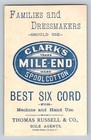 Victorian Trade Card Clarks Mile End Children Sled Sewing Thread 3  X 4 5 